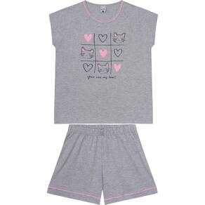 Pijama Manga Curta Feminino Malha Malwee Ref. 120735