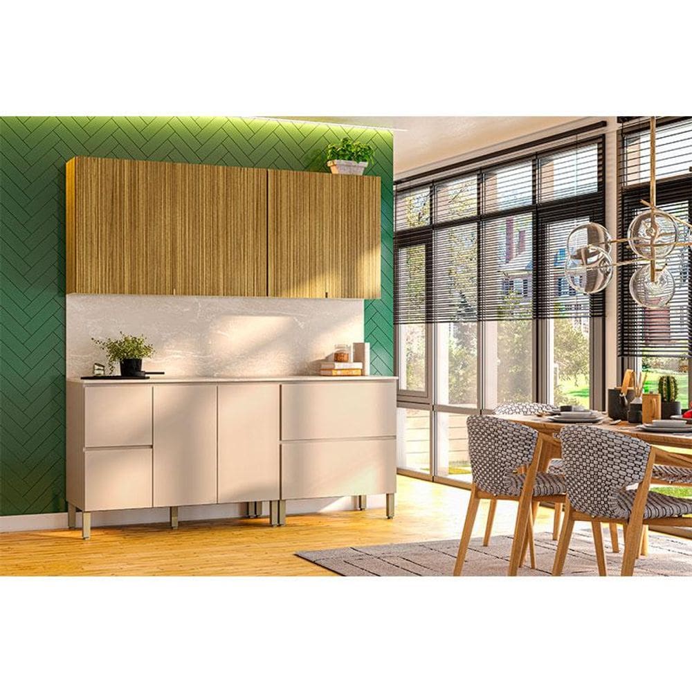 Cozinha Modulada Ambiente Art 6 Peças Freijó Vanilla Riscatto – Kits Paraná