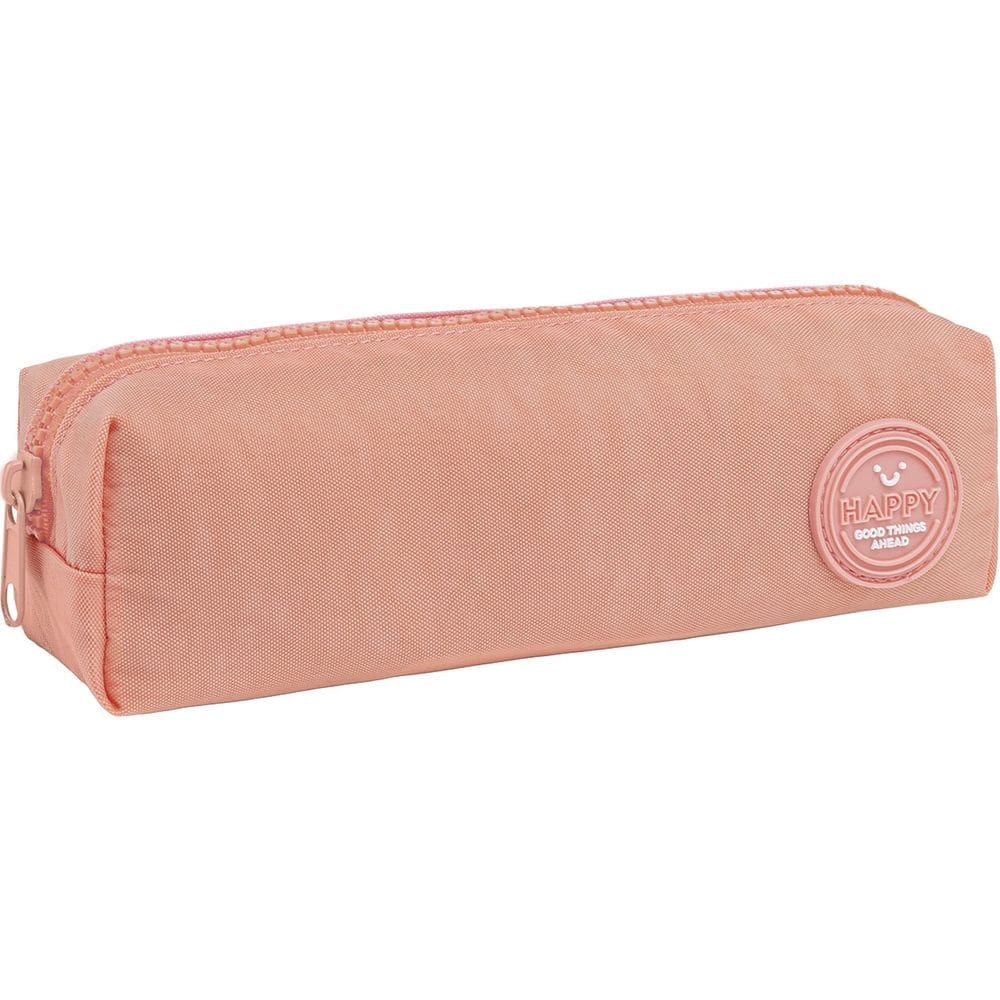 Estojo Médio Happy Tilibra - Salmão
