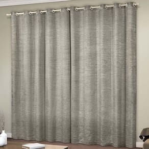 Cortina Glamour Cetim Amassado 3,00m X 2,60m Sala Quarto Varão 3m - Fendi