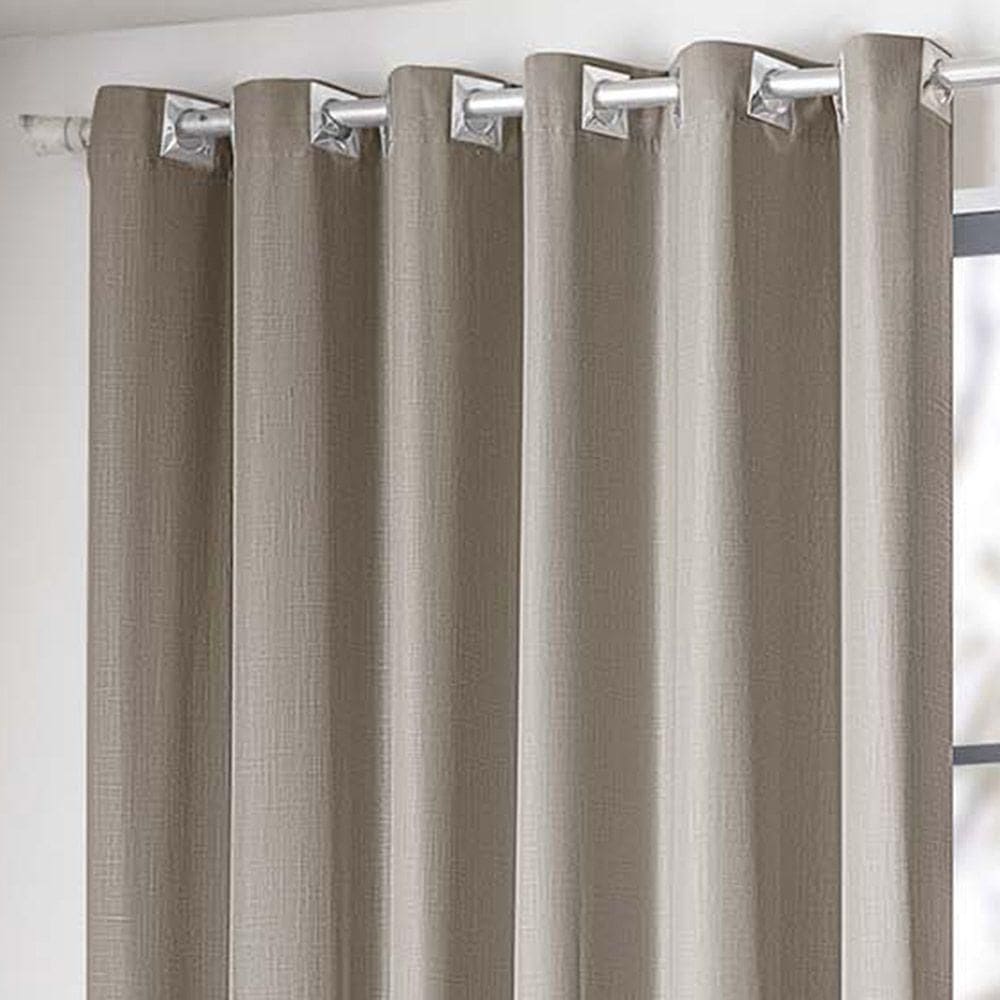 Cortina Lunna Voil Gaze Microfibra 3,00x2,60m Sala Quarto Varão 3m - Marrom
