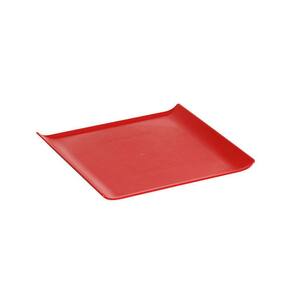 Bandeja Servir Quadrada 30x30 Vermelha Em Polipropileno Linha Tropical Vem