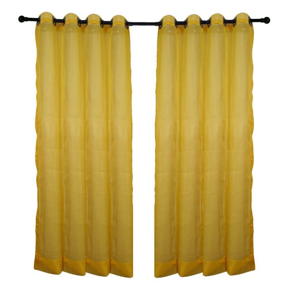 Cortina Tecido Voil 3,00x2,50 Amarelo