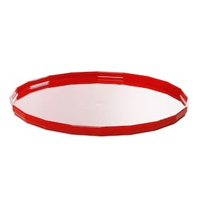 Bandeja Elegance Redonda Aro 30 Vermelha Em Polipropileno Linha Tropical Vem