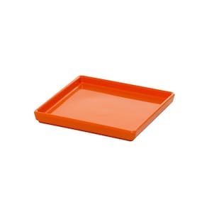 Prato Square Quadrado 13,5x13,5 Laranja Em Polipropileno Linha Tropical Vem