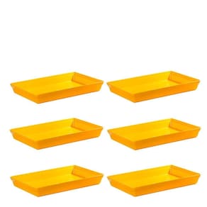 Conjunto De Travessa Stillo Rasa 4,5l 6 Peças Amarelo Em Polipropileno Linha Tropical Vem