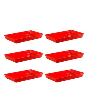 Conjunto De Travessa Stillo Rasa 4,5l 6 Peças Vermelho Em Polipropileno Linha Tropical Vem