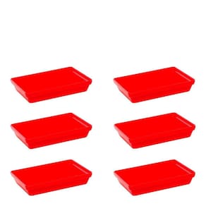 Conjunto De Travessa Stillo Rasa 1,850l 6 Peças Vermelho Em Polipropileno Linha Tropical Vem