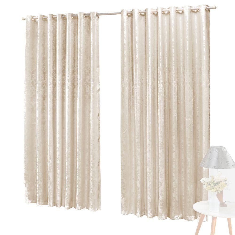 Cortina Jacquard 3,0 X 2,7m Sala Quarto Palha