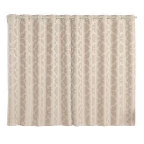 Cortina Jacquard 2,0 X 1,7m Sala Quarto Palha
