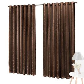 Cortina Jacquard 3,0 X 2,7m Sala Quarto Marrom