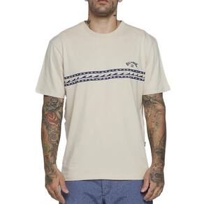 Camiseta Billabong Wave Stripe SM25 Masculina Areia