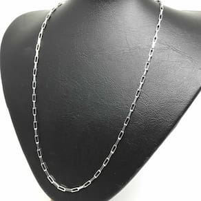 Conjunto Prata 925 Maciça Veneziana Longa Cadeado Corrente + Pulseira 2MM - 60CM