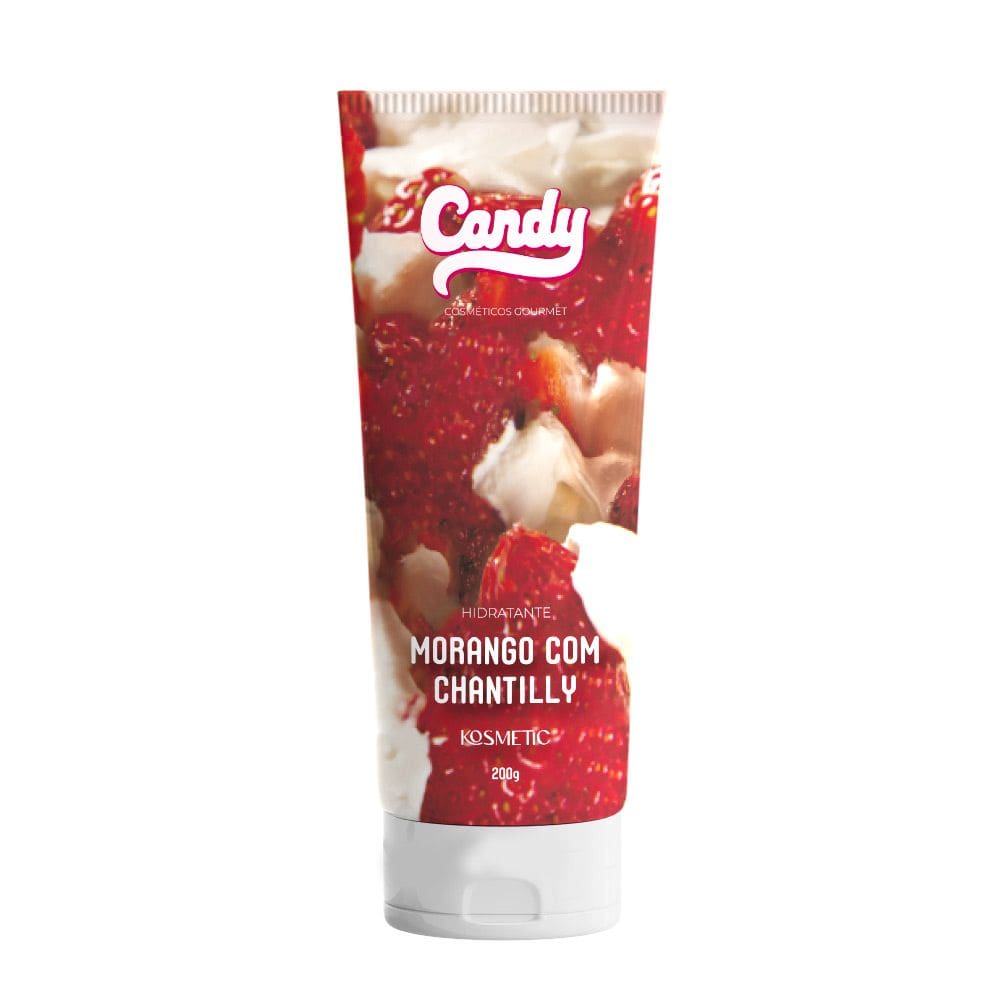 Hidratante Corporal (200g) Linha Candy - Fragrância: Morango Com Chantilly