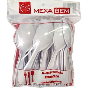 Colher Refeicao- Master- Branco C/20X50 Un.(Mexa Bem)