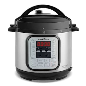 Panela Pressão Elétrica 5L Britânia BPP02G Antiaderente Gold Preta Antiaderente 900w 11 programas