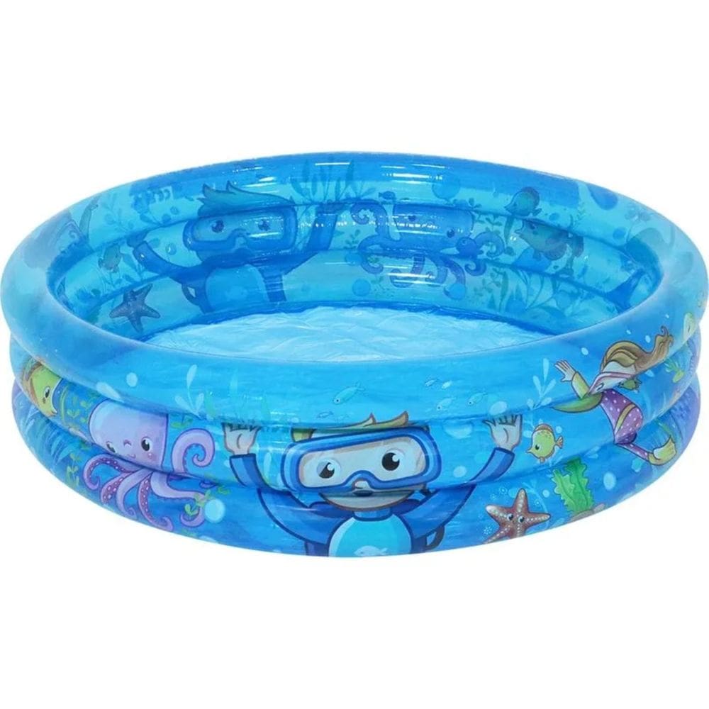 Piscina Inflável 3 Anéis Infantil +2 Anos Redonda 88 Litros Diversão Lazer Belfix