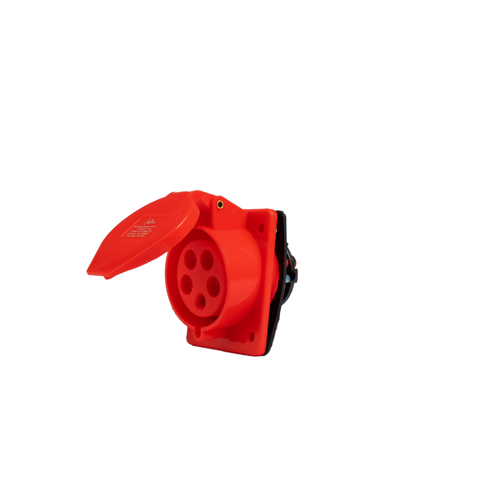 Tomada Embutir Industrial 3P+N+T 32A 6H 380V Vermelho