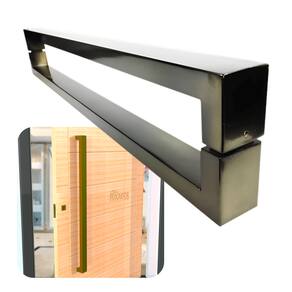 Puxador Portas Duplo Aço Inox Antique Ouro Velho Hércules 1,5 m para portas: pivotantes/madeira/vidro temperado/porta alumínio e portões