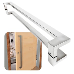 Puxador Portas Duplo Aço Inox Escovado Grécia 1,80 m para portas: pivotantes/madeira/vidro temperado/porta alumínio e portões