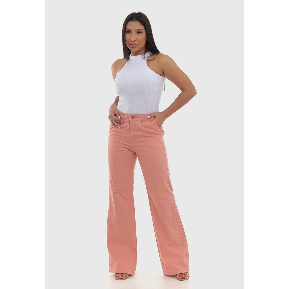 Calça Feminina 7920 Wide Leg Rose [F075]