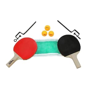 Kit Tenis De Mesa 2 Raquetas+Suporte+Rede+3Bolinhas 485500