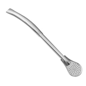 Bomba De Chimarrão Tramontina Ilex Em Aço Inox Sem Rosca 19cm Pico De Loro 61772100
