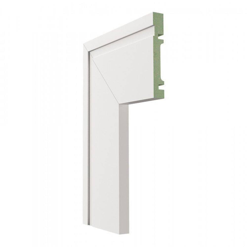 Kit com 40 Barras Guarnição Mdf 1002 Moldufama 15mmx10cm Metro Linear 96m Branco