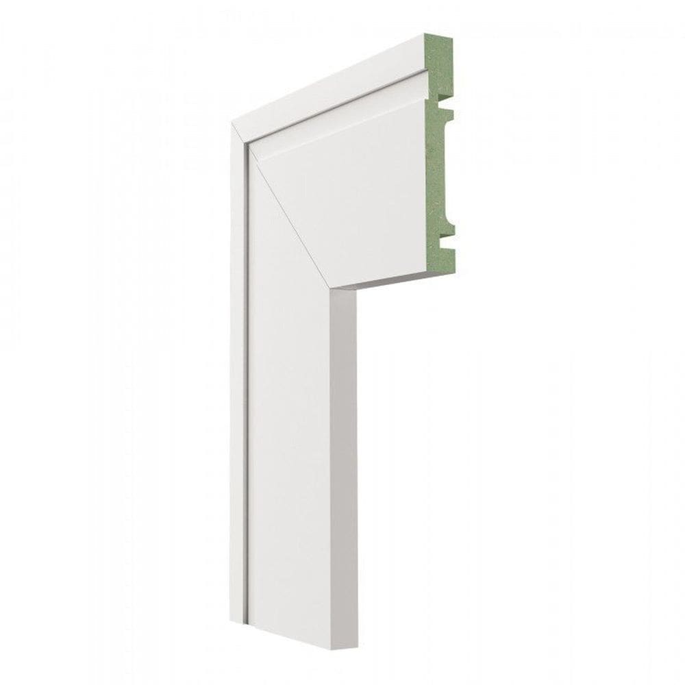 Kit com 10 Barras Guarnição Mdf 1002 Moldufama 15mmx10cm Metro Linear 24m Branco
