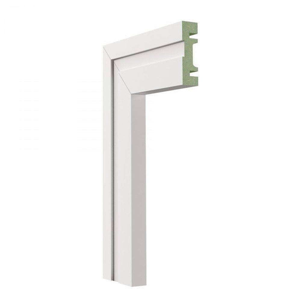 Kit com 30 Barras Guarnição Mdf 502 Moldufama 15mmx5cm Metro Linear 72m Branco