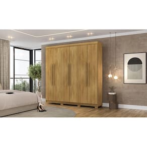 Guarda Roupa Elegance 6 Portas e 2 Gavetas Internas - Nature - Vila Rica