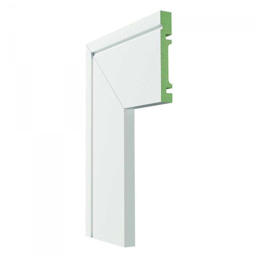 Kit com 20 Barras Guarnição Mdf 1003 Moldufama 15mmx10cm Metro Linear 48m Branco