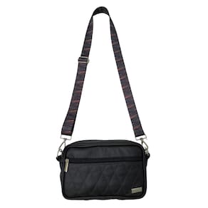 Bolsa Feminina Transversal Couro Preto Coutre Bolsas