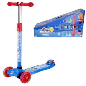 Patinete Infantil Radical Astronauta Foguete Azul Ajustável