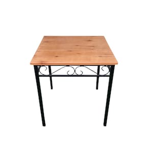 Mesa em Ferro e Madeira rustica 70 x 70 Sudeste Rústico
