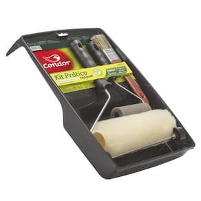 Kit Condor 5 Peças Rolo Lã/Espuma/Suporte/Bandeja/Trincha
