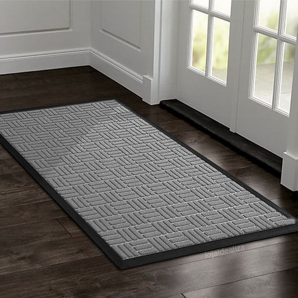 2 Tapete Porta Capacho Naska Antiderrapante Grande Pt 60x90