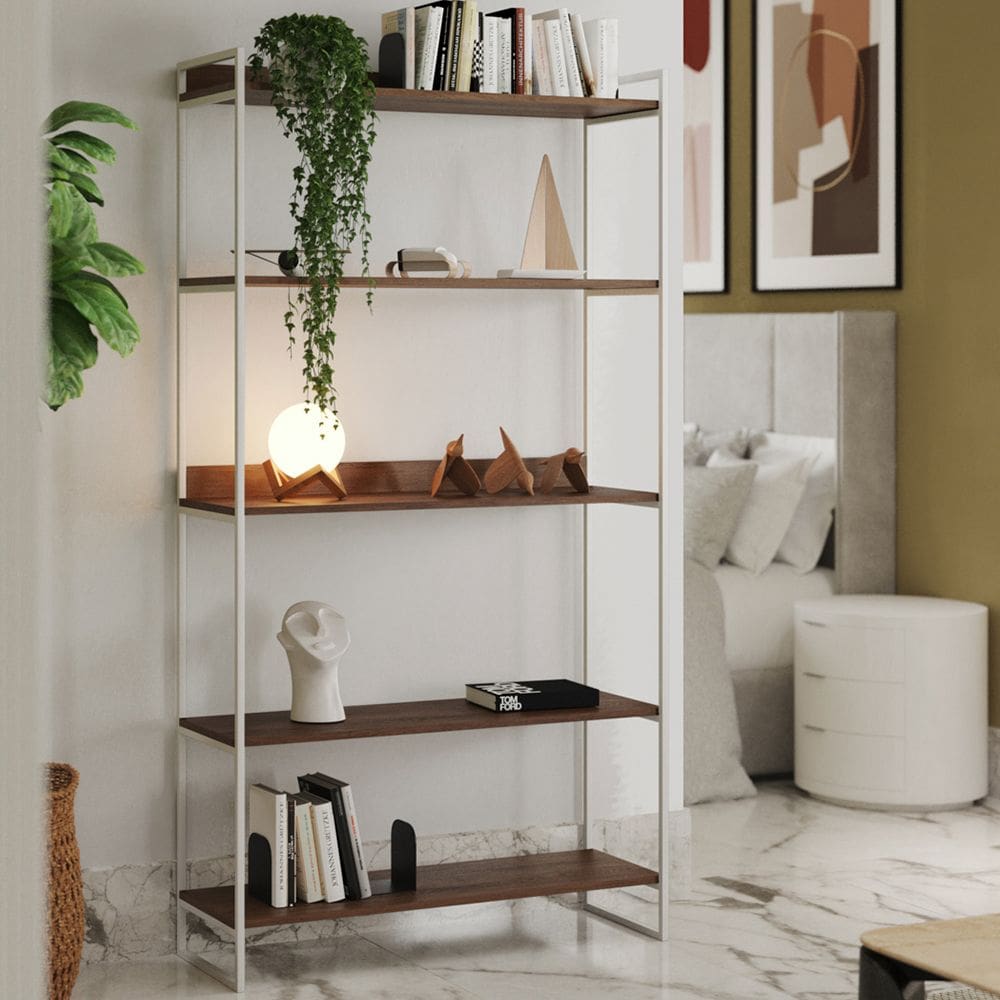 Estante Industrial Multiuso Guaecá 180x95 Branco/Imbuia