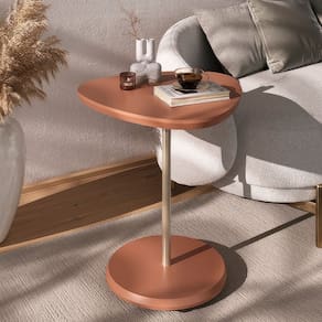 Mesa de Apoio Lateral Oval Bel - 100% MDF