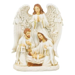 Enfeite Presépio Natal Natalino Anjo Da Guarda Branco 24.5cm