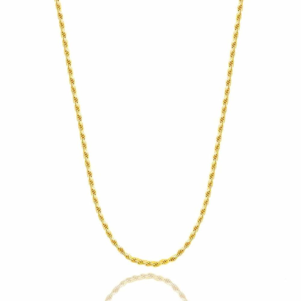 Corrente Gargantilha Banhado Ouro 18k "Baiano" 2MM - 45CM