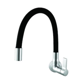 Torneira Cozinha Bica Moldavel Parede 1187 C36 Cromado/Preto - Meber