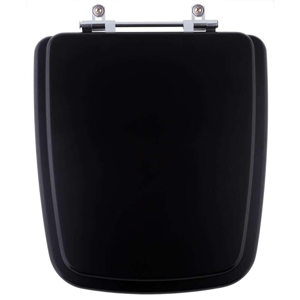 Tampa De Vaso Sanitario Poliester Boss Matte Black Preto Fosco Para Vaso Incepa
