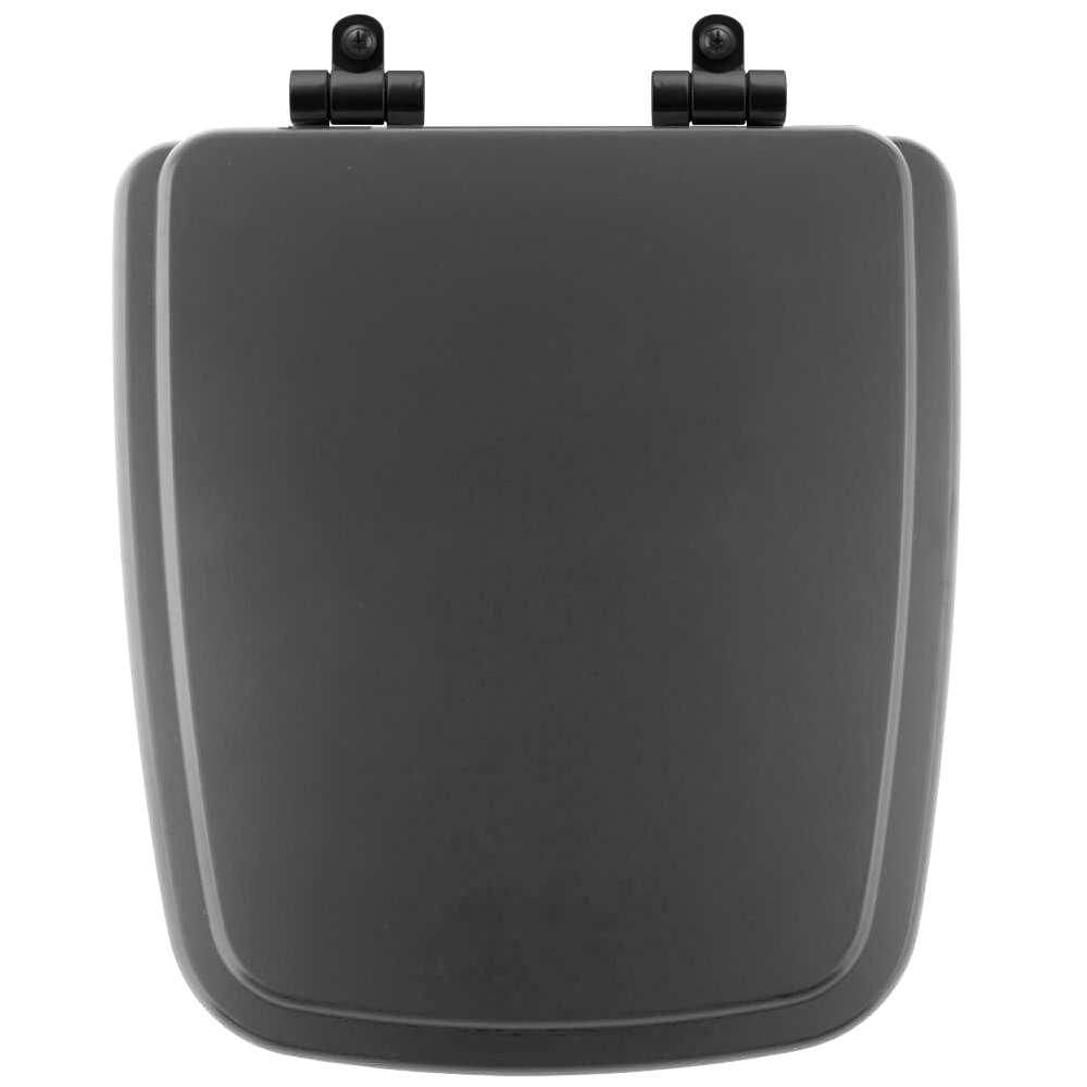 Assento Sanitário Poliéster Soft Close Boss Onix (Preto Fosco) para Vaso Incepa com Ferragem Preta