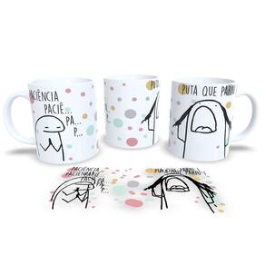 Caneca de Porcelana Branca Personalizada Coleção Flork Temas Variados 3