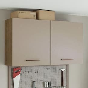 Armário Aéreo Multiuso 120cm 2 Portas Rustic/Crema Agata