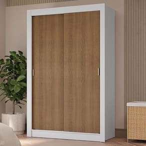 Guarda-roupa Solteiro 2 Portas Correr 4 Gavetas