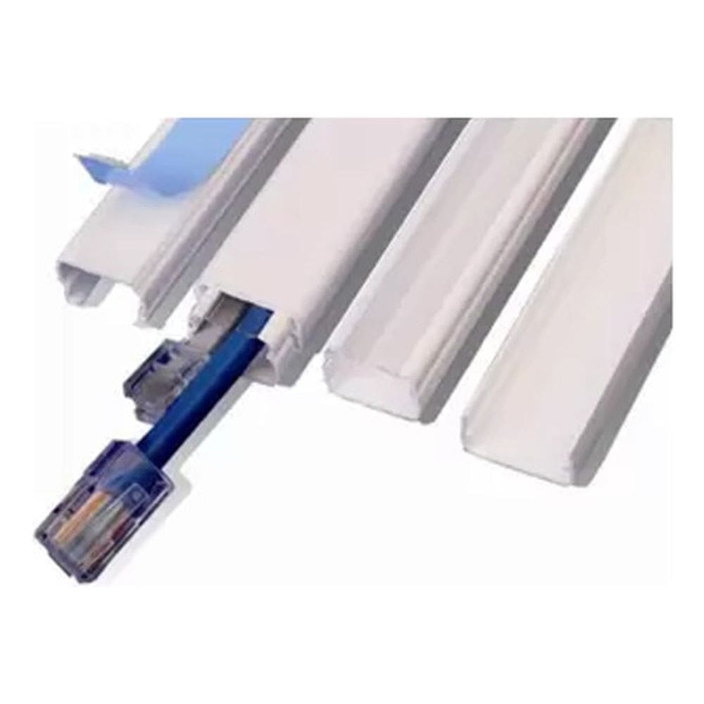 3 Metros Canaleta De Fio 20x10mm Cabo Esconde Proteg Organiz