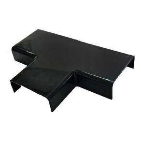 2 Tê T Para Canaleta Preta 50x20mm Grossa Larga