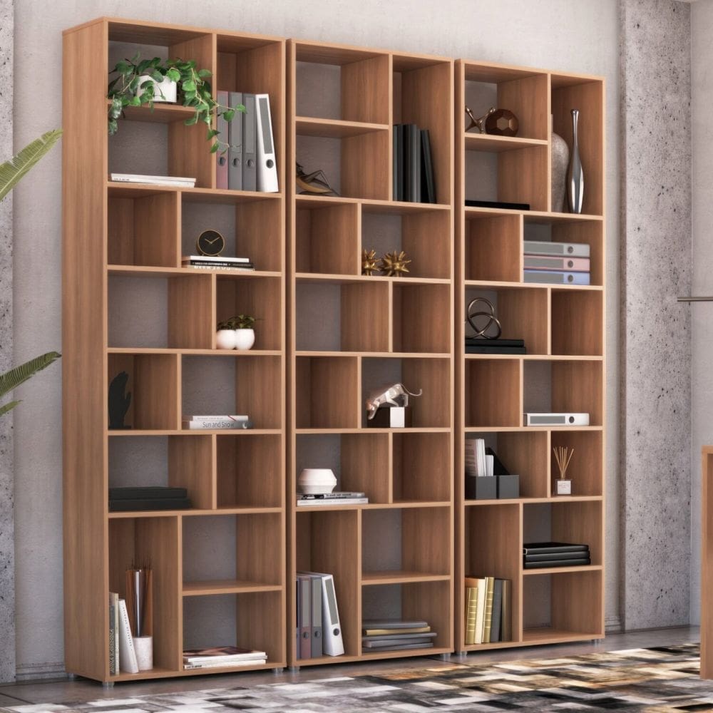 Estante Multiuso para Livros Dallas 210x201cm Freijó